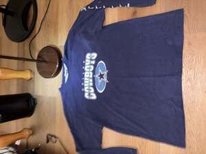 Vintage 90s Dallas Cowboys Long Sleeve Graphic T-Shirt XL Navy Blue